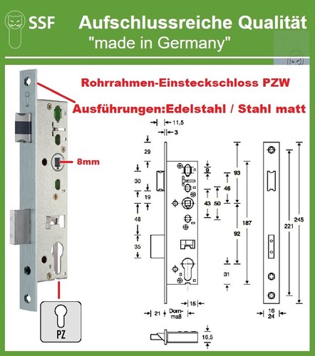 Ssf einsteckschloss rohrrahmen - ssf,